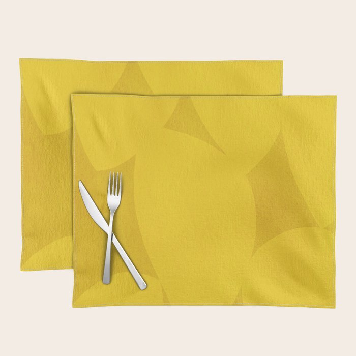 Abstract shapes-yellow gold Placemat Gallery Image 1