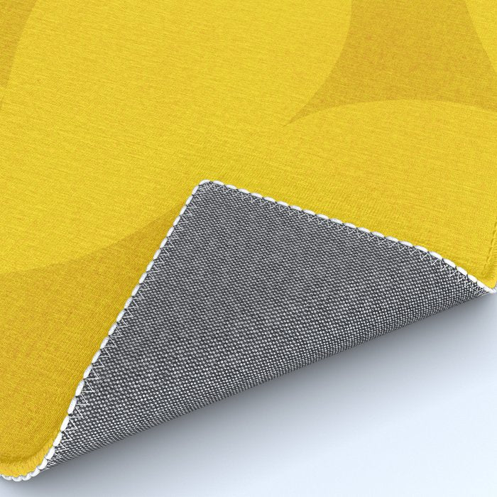 Abstract shapes-yellow gold Rug Gallery Image 4