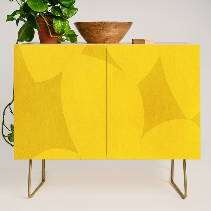 Abstract shapes-yellow gold Credenza Gallery Image 1