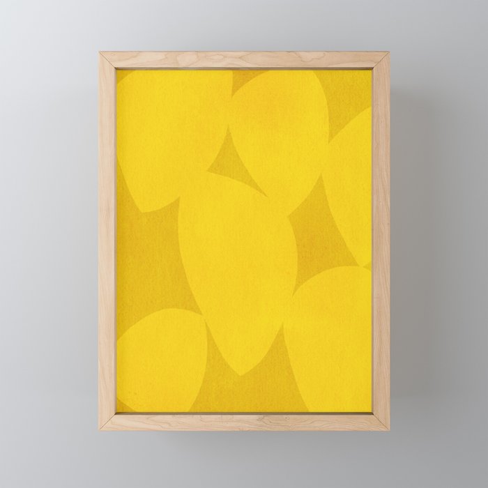 Abstract shapes-yellow gold Mini Art Print Gallery Image 1