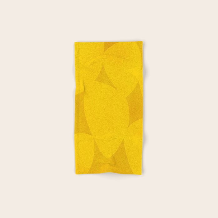 Abstract shapes-yellow gold Bath Towel Gallery Image 1