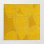 Abstract shapes-yellow gold Wood Wall Art Gallery Image 1