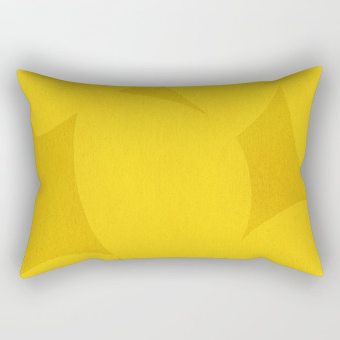 Abstract shapes-yellow gold Rectangular Pillow Gallery Image 1