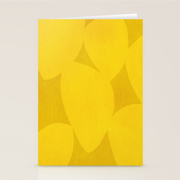 Abstract shapes-yellow gold Stationery Card Gallery Image 1