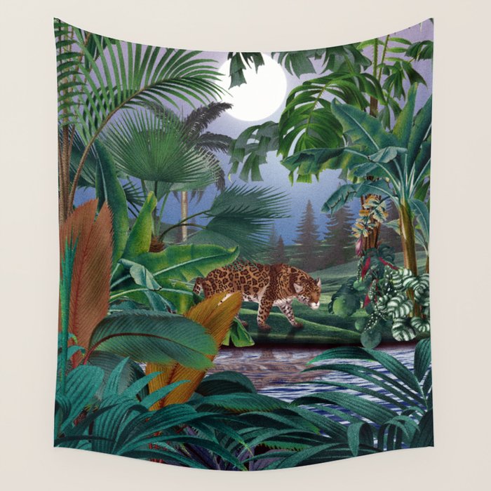 Leopard Jungle Wall Tapestry Gallery Image 1