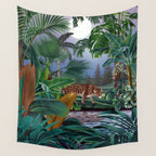 Leopard Jungle Wall Tapestry Gallery Image 4