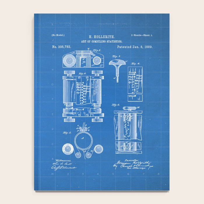 First Computer Patent - Technology Art - Blueprint Notebook Gallery Image 4