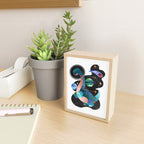 Dinosaur Astronauts In Space Watercolor Pattern Mini Art Print Gallery Image 2