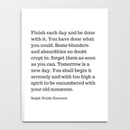Finish Each Day And Be Done With It | Ralph Waldo Emerson Quote Notebook Gallery Image 4