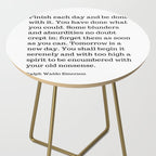 Finish Each Day And Be Done With It | Ralph Waldo Emerson Quote Side Table Gallery Image 2