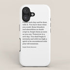 Finish Each Day And Be Done With It | Ralph Waldo Emerson Quote iPhone Case Gallery Image 1