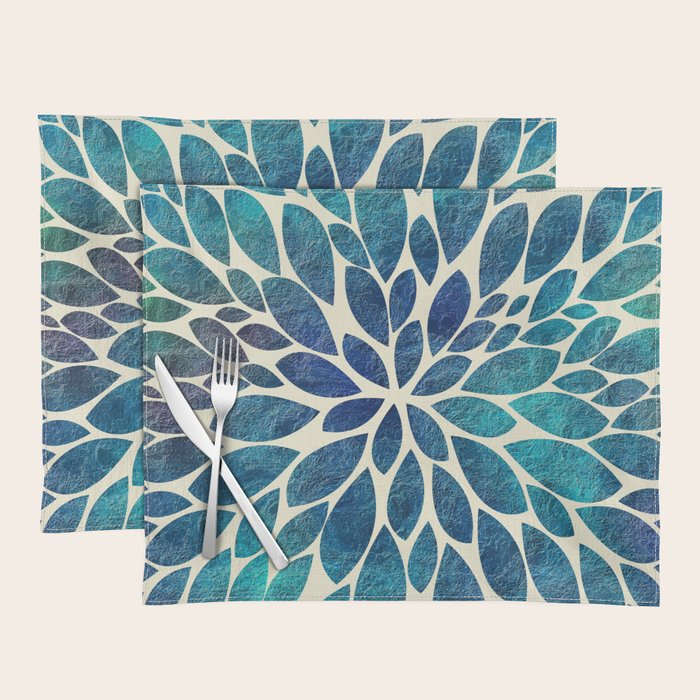 Petal Burst - Turquoise Placemat Gallery Image 1