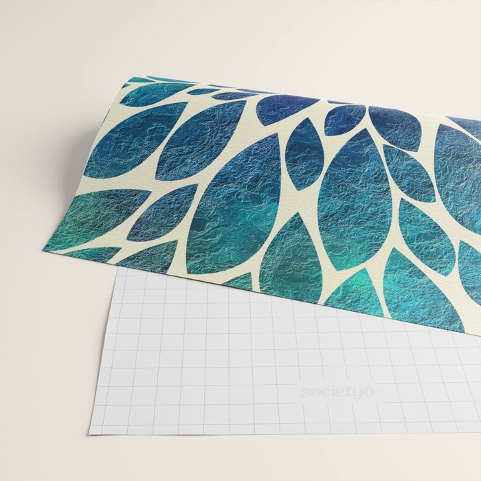 Petal Burst - Turquoise Wrapping Paper Gallery Image 2