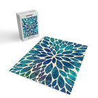 Petal Burst - Turquoise Jigsaw Puzzle Gallery Image 2