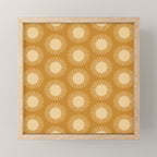 Boho Summer Sun Pattern II Desert Orange Mini Art Print Gallery Image 1