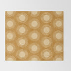 Boho Summer Sun Pattern II Desert Orange Throw Blanket Gallery Image 2
