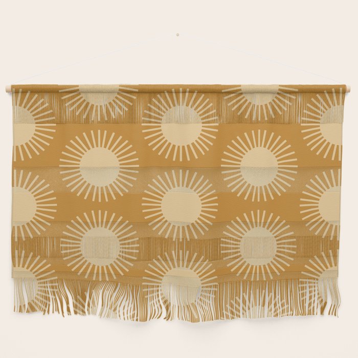 Boho Summer Sun Pattern II Desert Orange Wall Hanging Gallery Image 1