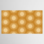 Boho Summer Sun Pattern II Desert Orange Tablecloth Gallery Image 2