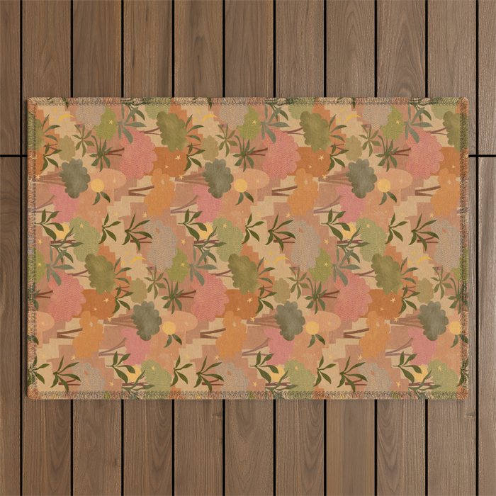 Bohemian Walk Orange Outdoor Rug Gallery Image 1