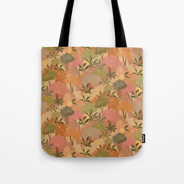 Bohemian Walk Orange Tote Bag Gallery Image 1