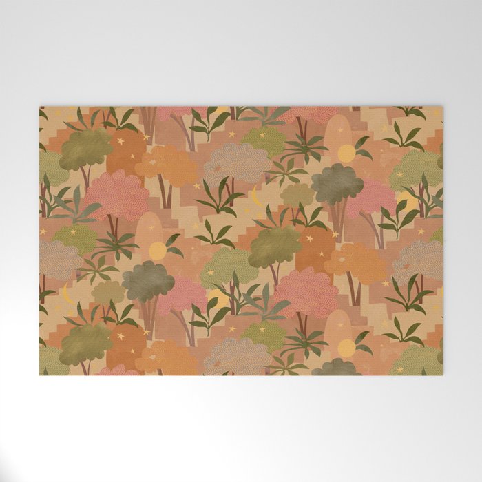 Bohemian Walk Orange Welcome Mat Gallery Image 1