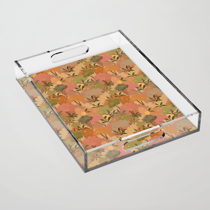 Bohemian Walk Orange Acrylic Tray Gallery Image 1