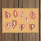 Playful Lips Outdoor Rug Gallery Image 1