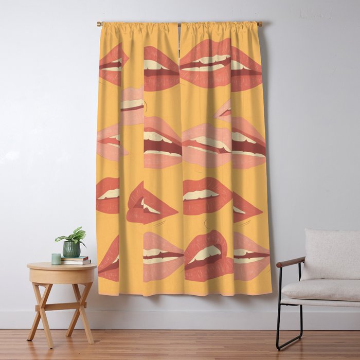 Playful Lips Window Curtain Gallery Image 1