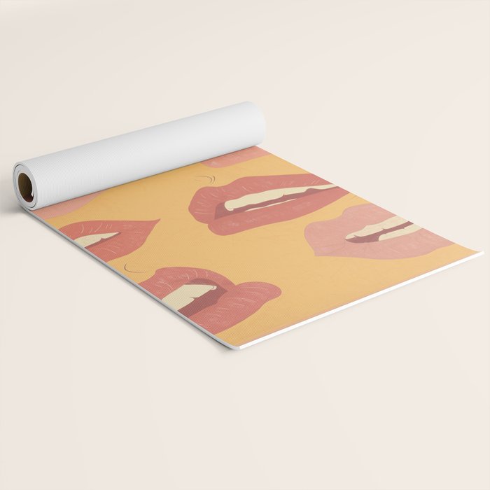 Playful Lips Yoga Mat Gallery Image 2