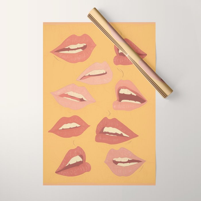 Playful Lips Wrapping Paper Gallery Image 1