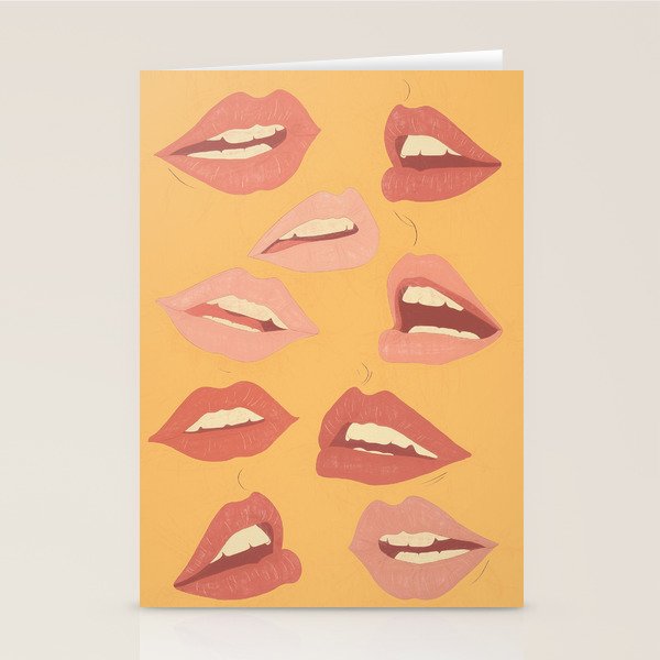 Playful Lips Stationery Card Gallery Image 1