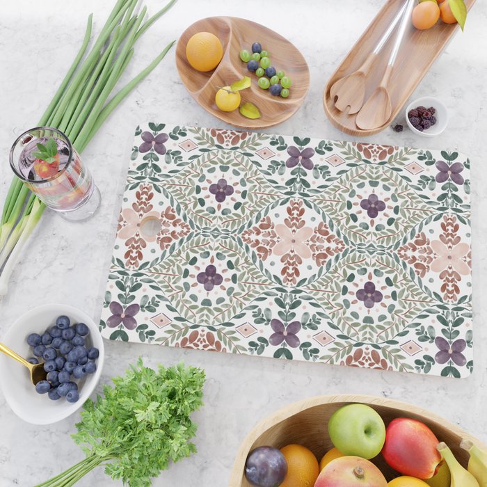 Rustic Intricate Garden Cutting Board Gallery Image 2