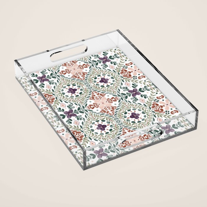 Rustic Intricate Garden Acrylic Tray Gallery Image 1