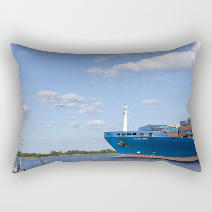 Port of Charleston Cooper River Photography Rectangular Pillow Gallery Image 2