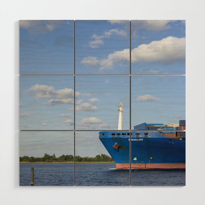 Port of Charleston Cooper River Photography Wood Wall Art Gallery Image 1