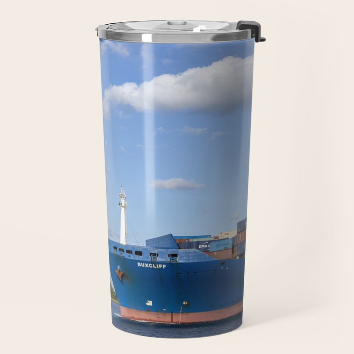 Port of Charleston Cooper River Photography Travel Mug Gallery Image 2