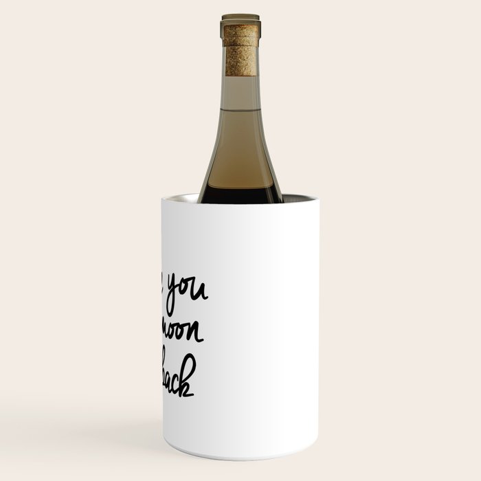 I Love You to the Moon and Back black-white kids room typography poster home wall decor canvas Wine Chiller Gallery Image 3