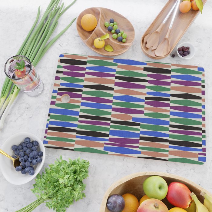 Playful Modern Geometric Shapes Cutting Board Gallery Image 2