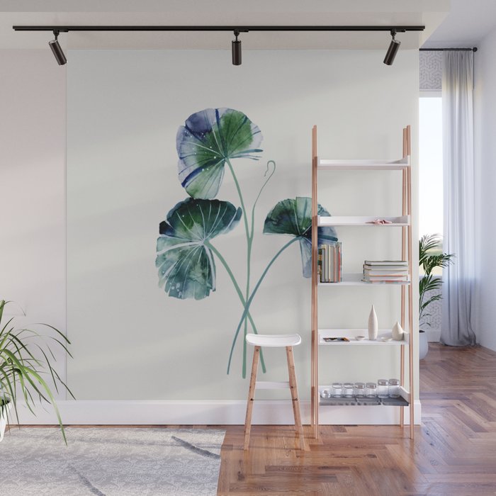 Water lily leaves Wall Mural Gallery Image 1