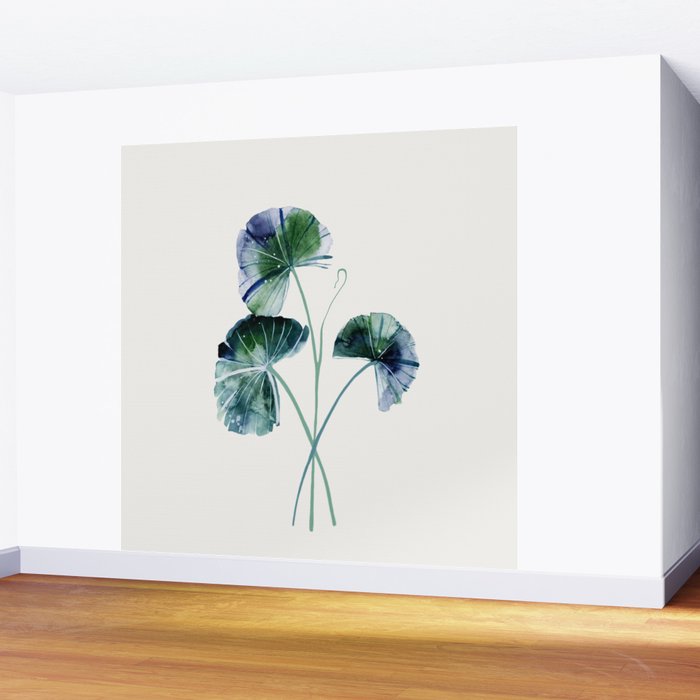 Water lily leaves Wall Mural Gallery Image 2