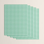 Gingham Check Pattern in Kelly Green and White Wrapping Paper Gallery Image 3