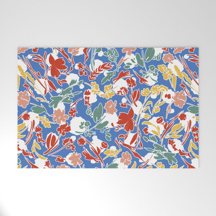 Wild colorful flowery meadow B Welcome Mat Gallery Image 1