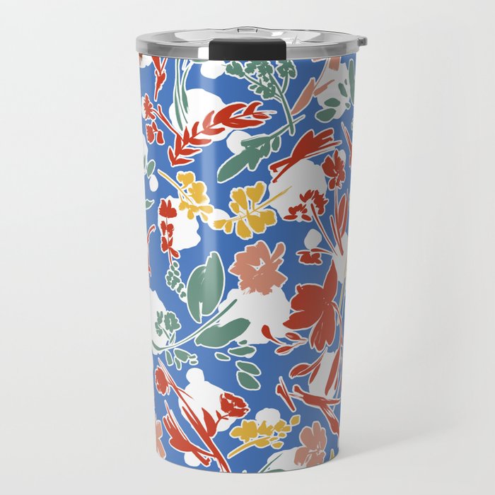 Wild colorful flowery meadow B Travel Mug Gallery Image 1