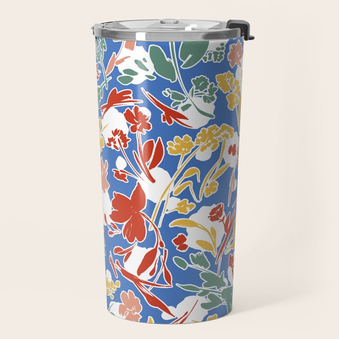 Wild colorful flowery meadow B Travel Mug Gallery Image 2