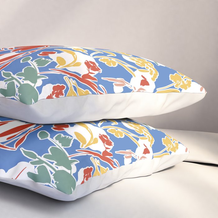 Wild colorful flowery meadow B Pillow Sham Gallery Image 3