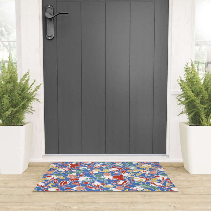 Wild colorful flowery meadow B Welcome Mat Gallery Image 3