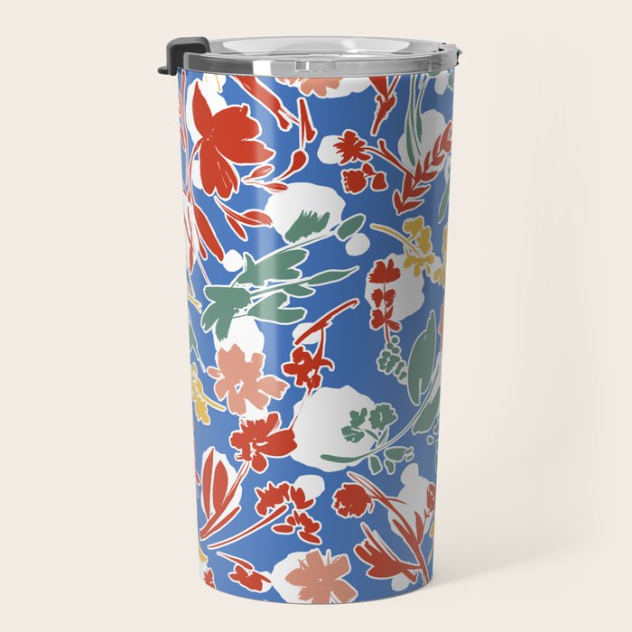 Wild colorful flowery meadow B Travel Mug Gallery Image 3