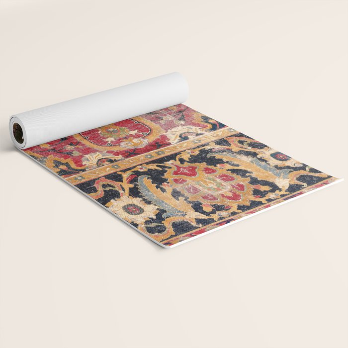 Esfahan Central Persian 17th Century Fragment Print Yoga Mat Gallery Image 2