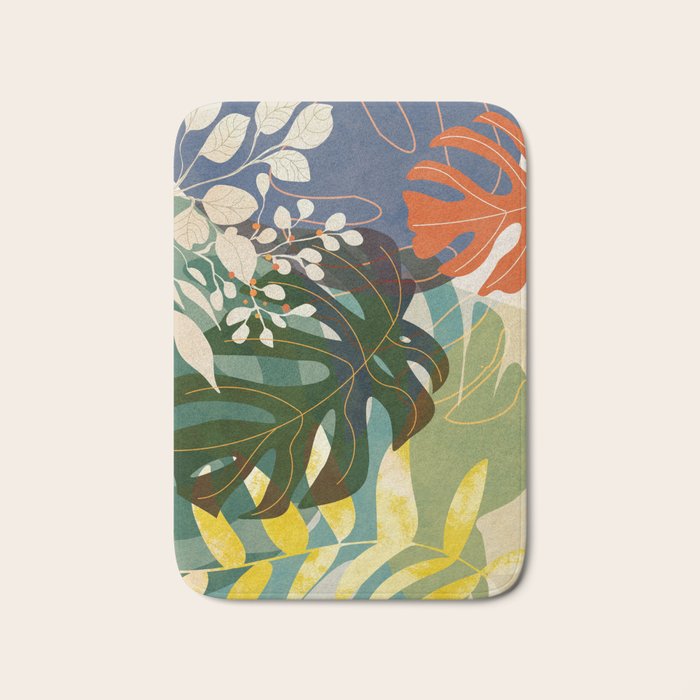 Leaves tropical Bath Mat Gallery Image 1