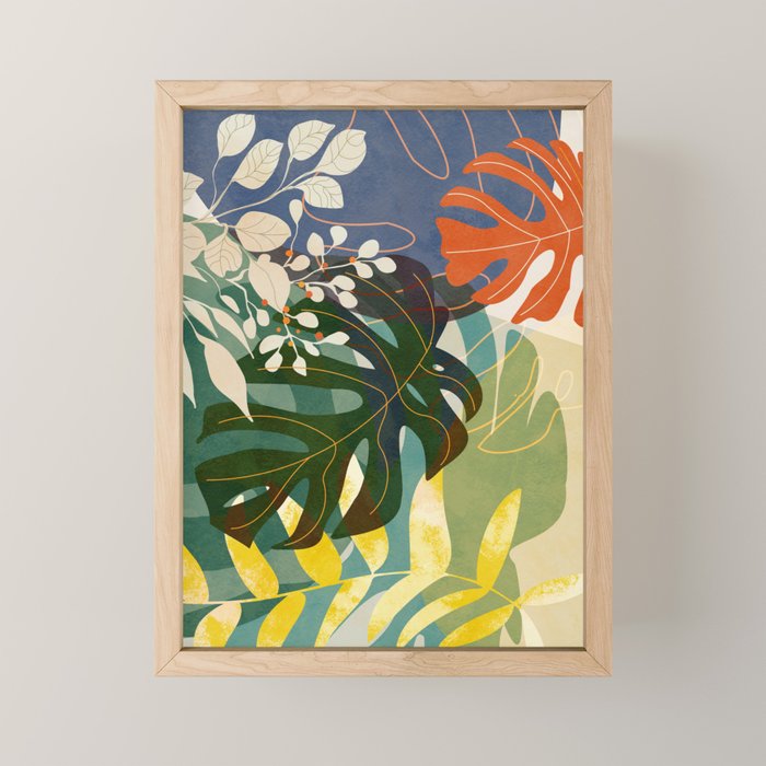 Leaves tropical Mini Art Print Gallery Image 1